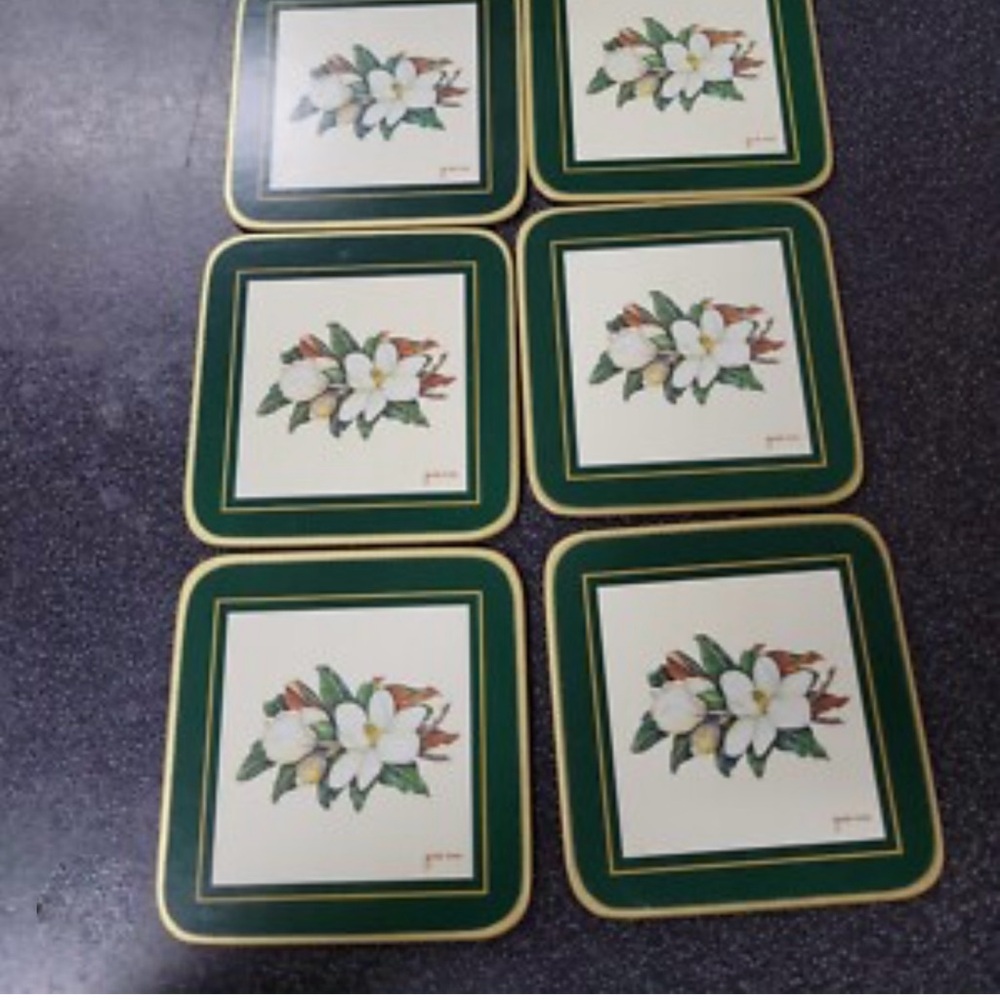 Floral Square Coasters Set